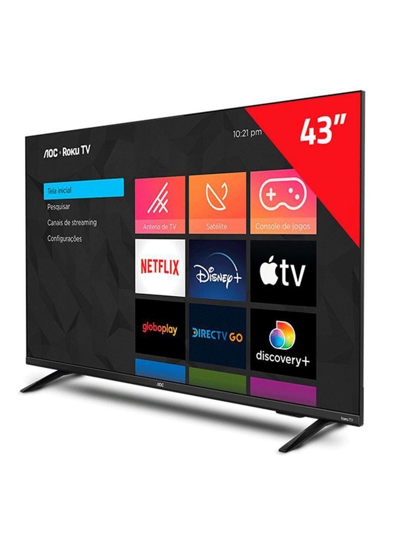 Smart Tv Aoc Roku Dled 43" Full Hd S5135 3 Hdmi