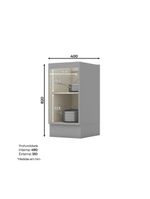 Balcão de Cozinha 40 cm Amy Casa 812 Cinza