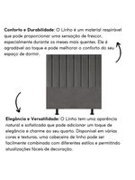 Cabeceira Estofada Cama Casal Queen Size 160 cm Maisa Linho Cinza