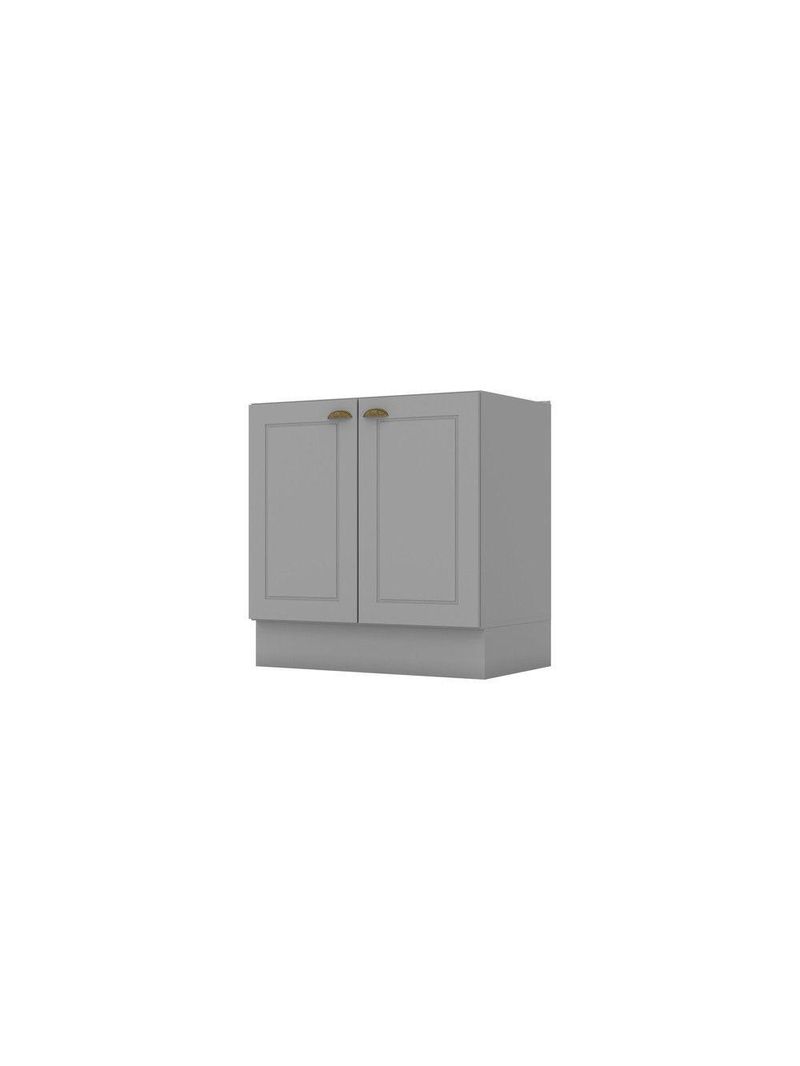 Balcão De Cozinha 2 Portas 80 Cm Amy Casa 812 Cinza