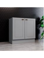 Balcão De Cozinha 2 Portas 80 Cm Amy Casa 812 Cinza