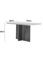 Mesa Olímpia 120cm Mdf Canto Copo - 4 Cadeiras Carol