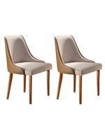 Conjunto 2 Cadeiras Esmeralda Star Caramelo/ Turim Imbuia