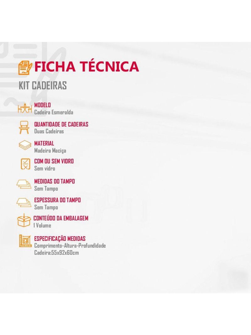 Conjunto 2 Cadeiras Esmeralda Star Caramelo/ Turim Imbuia