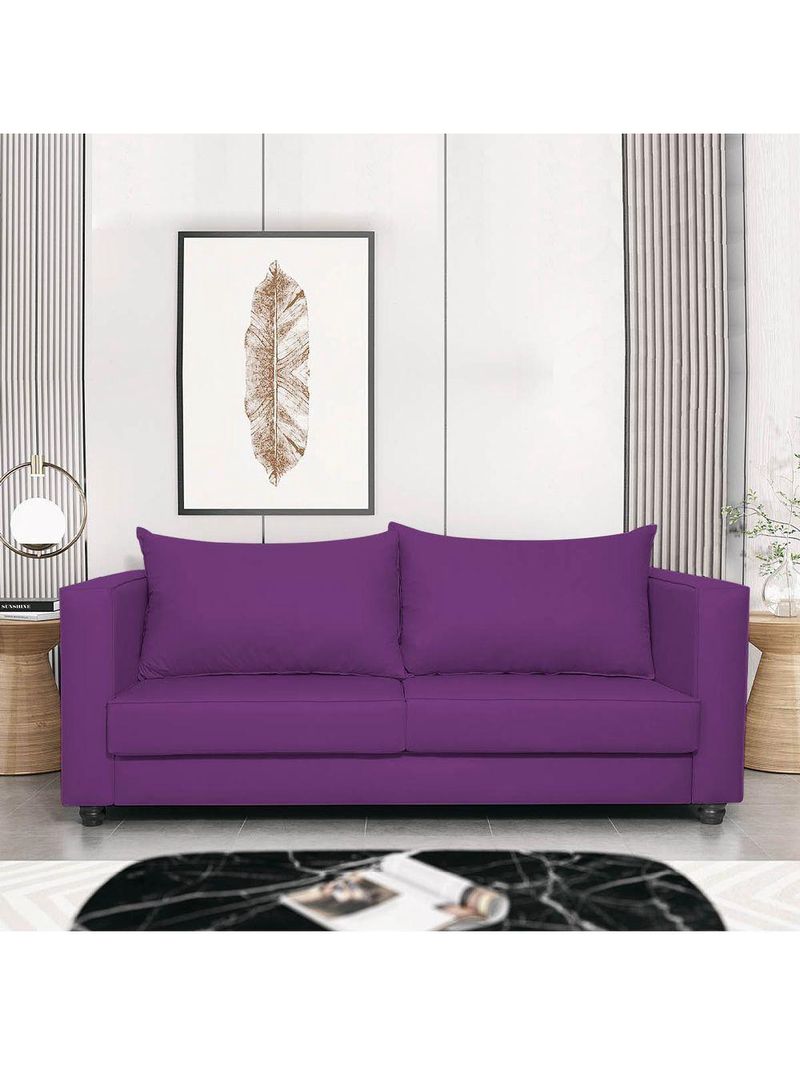 Sofá 2 Lugares Lisboa Suede - Amarena Móveis Cor Roxo