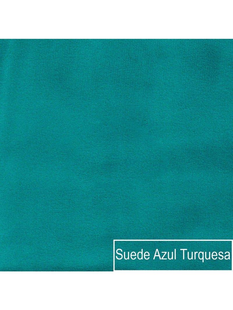 Sofá Cama 3 Lugares Jobim Suede Azul Turquesa