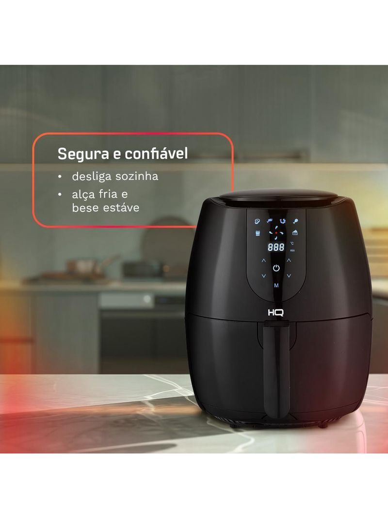 Fritadeira Sem óleo Airfryer HQ Digital Preto 5L HQ-AF5LDP2 220V