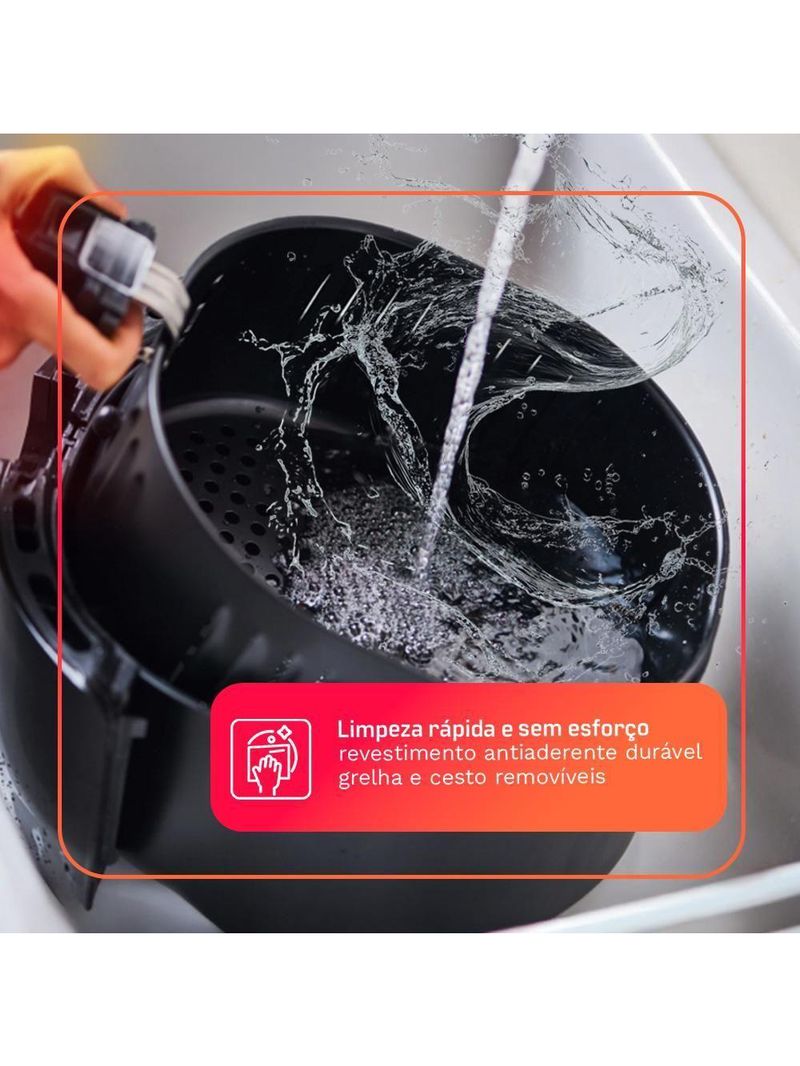 Fritadeira Sem óleo Airfryer HQ Digital Preto 5L HQ-AF5LDP2 220V