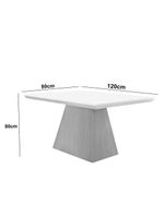 Mesa Sala De Jantar Aida 120cm Em Mdf E Vidro Off White
