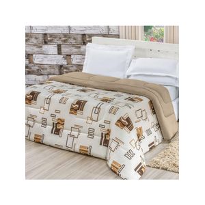 Edredom Dupla Face Super King Quality 01 Peça - Avelã