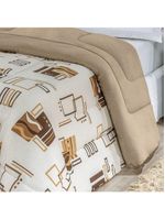 Edredom Dupla Face Super King Quality 01 Peça - Avelã