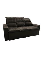 Conjunto De Sofá 3 E 2 Lugares Retrátil E Reclinável 2,00x1,50m Cama Inbox Smal Suede Café