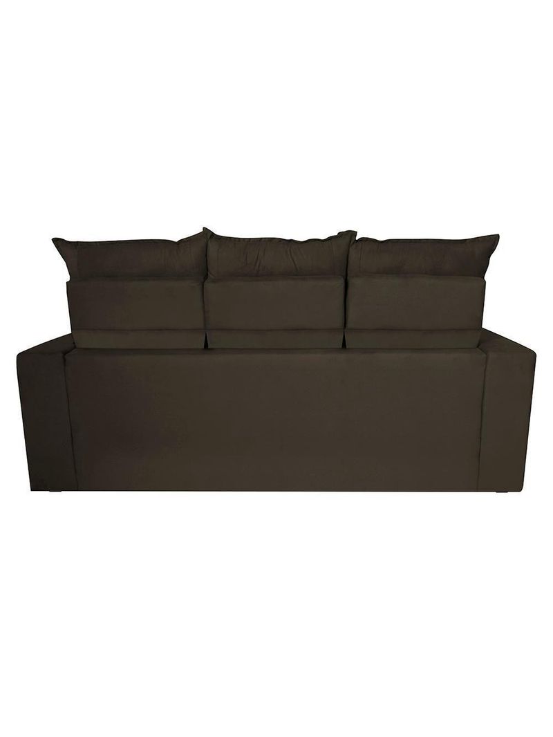 Conjunto De Sofá 3 E 2 Lugares Retrátil E Reclinável 2,00x1,50m Cama Inbox Smal Suede Café