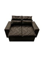 Conjunto De Sofá 3 E 2 Lugares Retrátil E Reclinável 2,00x1,50m Cama Inbox Smal Suede Café