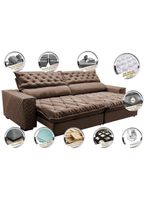 Sofá Retrátil E Reclinável 2,35m Molas Ensacadas Castor