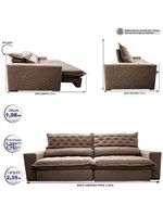 Sofá Retrátil E Reclinável 2,35m Molas Ensacadas Castor