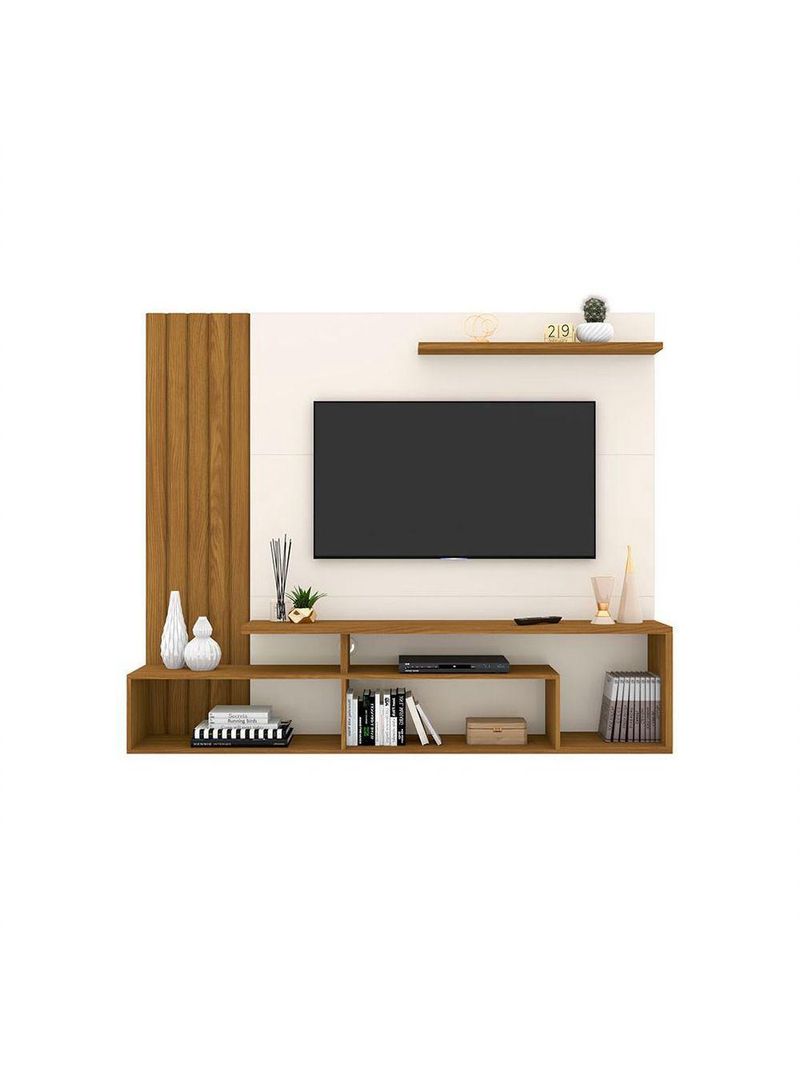 Painel Para Tv Ate 65" Kiara Casa 812 Nature Off White