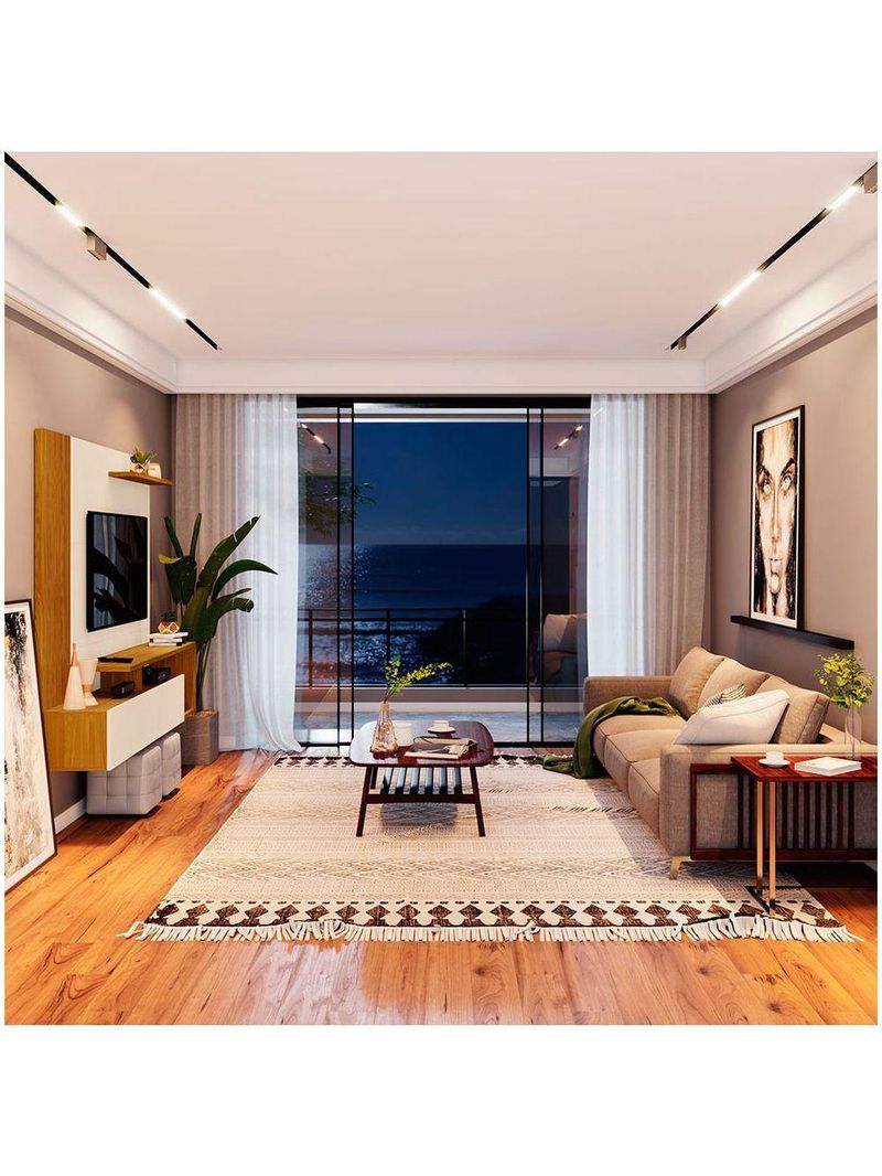 Painel Para Tv Ate 65" Kiara Casa 812 Nature Off White