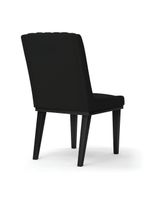 Cadeira Sala De Jantar Base Madeira Preto Kit 6 Sofia Linho D03 - D'rossi Cor Preto