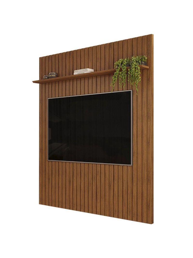 Painel Para Tv 65 Polegadas Ripado 183x240cm Pratisk D04 Freijó - Mpozenato