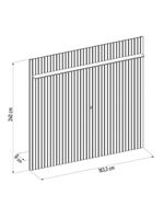 Painel Para Tv 65 Polegadas Ripado 183x240cm Pratisk D04 Freijó - Mpozenato