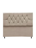 Cabeceira Para Cama Box Estofada Solteiro 90 Cm Suede Madri bege