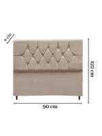 Cabeceira Para Cama Box Estofada Solteiro 90 Cm Suede Madri bege
