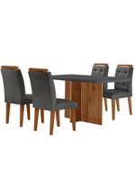 Sala De Jantar Mesa Olimpia Com 4 Cadeiras Carol