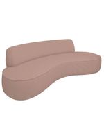 Sofá Curvo 2 Lugares Amsterdã 160cm Linho - Adj Decor Cor Rosê