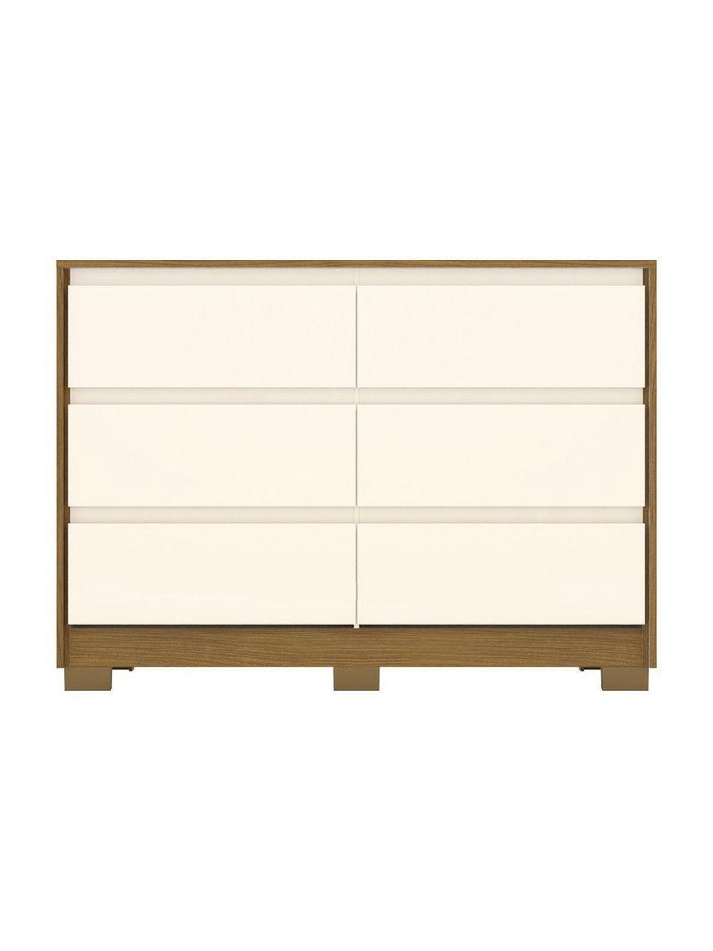 Cômoda 6 Gavetas Ravenna Henn Nature Com Off White