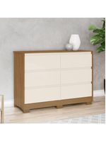 Cômoda 6 Gavetas Ravenna Henn Nature Com Off White