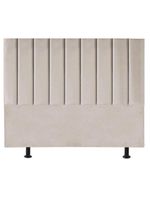 Cabeceira de Cama King Size Box 195 cm Karla Suede Bege