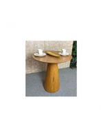 Mesa Cone 70cm Base Madeira Freijó Tampo Freijó Marrom