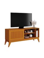 Rack Bancada Para Tv Até 55 Polegadas Ripado Cedro Aruba