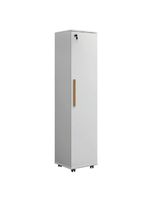 Armário Multiuso Para Escritório Com Chave E Rodízios 1 Porta Lune Branco J&a Branco