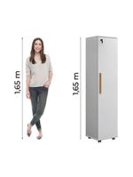 Armário Multiuso Para Escritório Com Chave E Rodízios 1 Porta Lune Branco J&a Branco