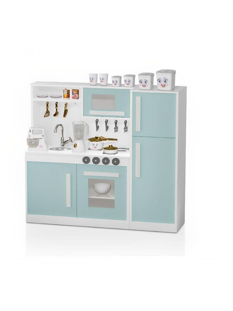 Cozinha Infantil Com Geladeira Mdf Perfeita Menta Potente