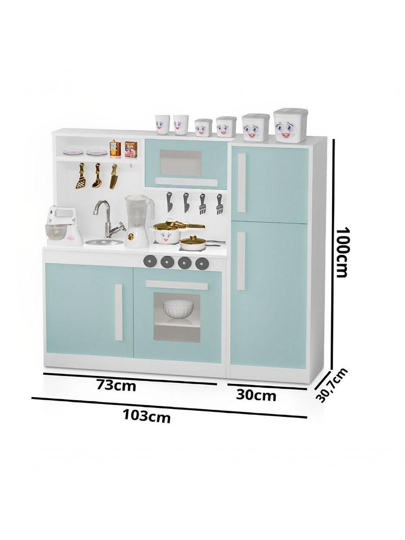 Cozinha Infantil Com Geladeira Mdf Perfeita Menta Potente