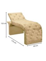 Maca Estofada Regulável Spa Suede Maitê – Bege