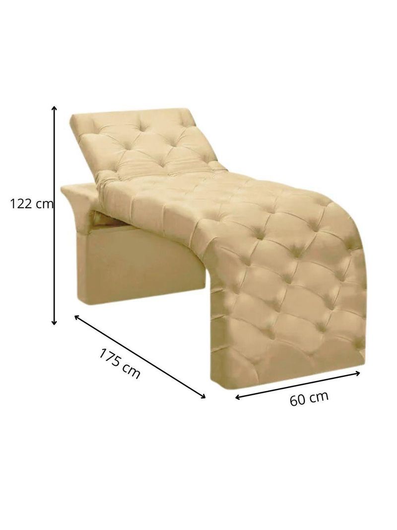 Maca Estofada Regulável Spa Suede Maitê – Bege