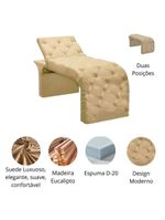 Maca Estofada Regulável Spa Suede Maitê – Bege