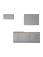 Cozinha Compacta 4 Peças Amy Casa 812 Cinza