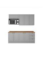 Cozinha Compacta 5 Peças Com Tampo Amy Casa 812 Cinza