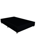 Cama Box Casal Suede Sereneprime Preto 138x188x40