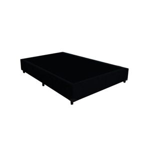 Cama Box Casal Suede Sereneprime Preto 138x188x40