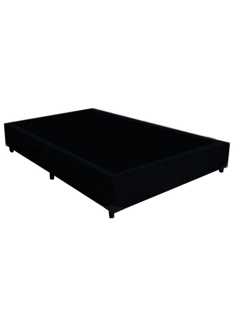 Cama Box Casal Suede Sereneprime Preto 138x188x40