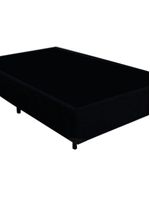 Cama Box Casal Suede Sereneprime Preto 138x188x40