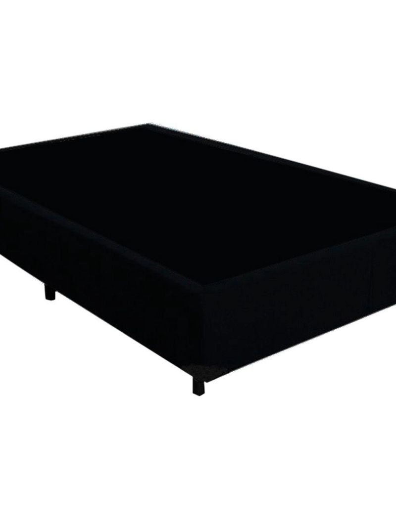 Cama Box Casal Suede Sereneprime Preto 138x188x40