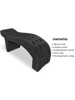 Maca Estofada Capitonê Suede Eduarda – Cor: Preto