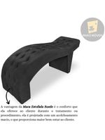 Maca Estofada Capitonê Suede Eduarda – Cor: Preto
